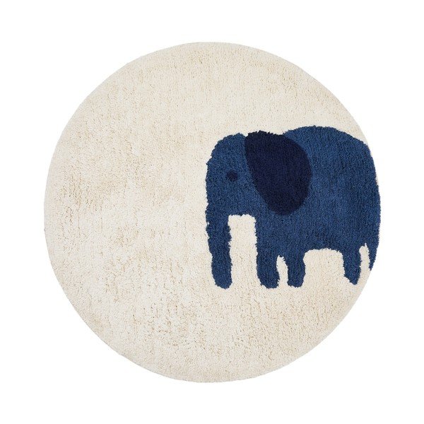 Periv/ručno rađen pamučan dječji tepih boje slonovače ø100 cm Tandani – Kave Home