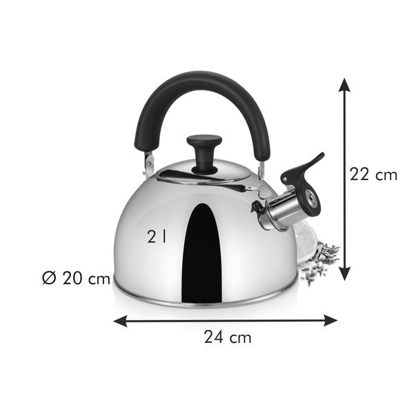 Inox čajnik u srebrnoj boji 2 l Perfecta - Tescoma-image-2