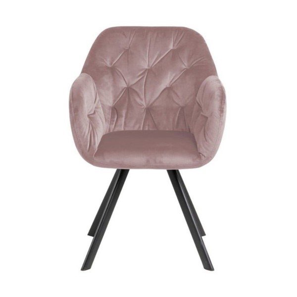 Svijetlo ružičasta podstavljena blagovaonska stolica s naslonima za ruke Lola – Actona-image-1