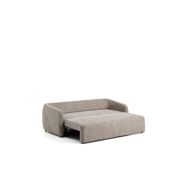 Smeđe-siva sklopiva sofa od šenila 218 cm Laira – Kave Home-image-3