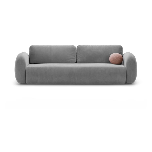 Tamno siva baršunasti sklopiva/s prostorom za odlaganje sofa 262 cm Tonale – Cosmopolitan Design