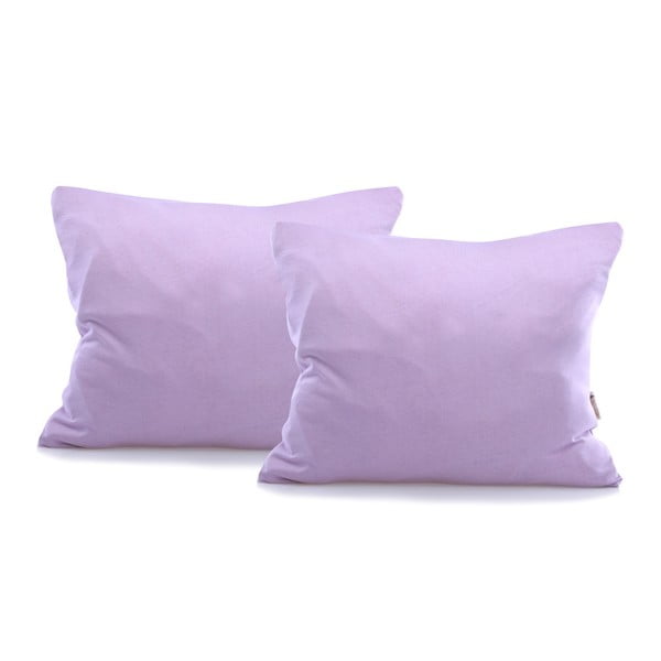 Set od 2 ljubičaste pamučne jastučnice DecoKing Amber Violet, 50 x 60 cm