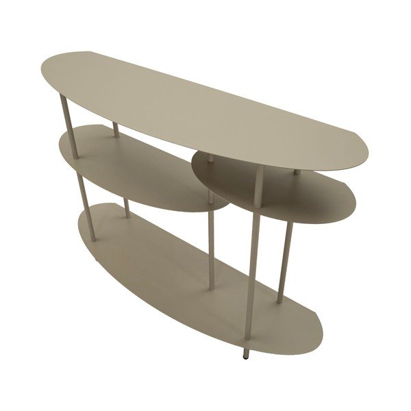 Sivo-bež metalni pomoćni stol 34x118 cm Saturn – Mauro Ferretti-image-2