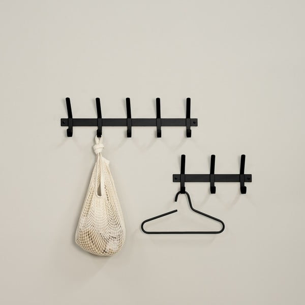 Crna metalna zidna vješalica 40 cm Dexter – Spinder Design-image-1