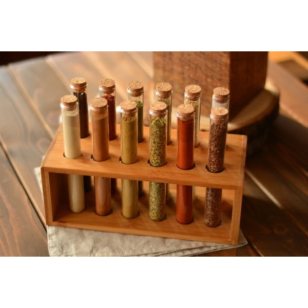 Posude za začine u setu 12 kom sa stalkom Vanilla – Bambum-image-1