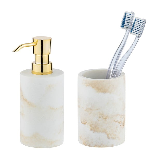 Bijeli set pribora za kupaonicu od polyresina Odos – Wenko