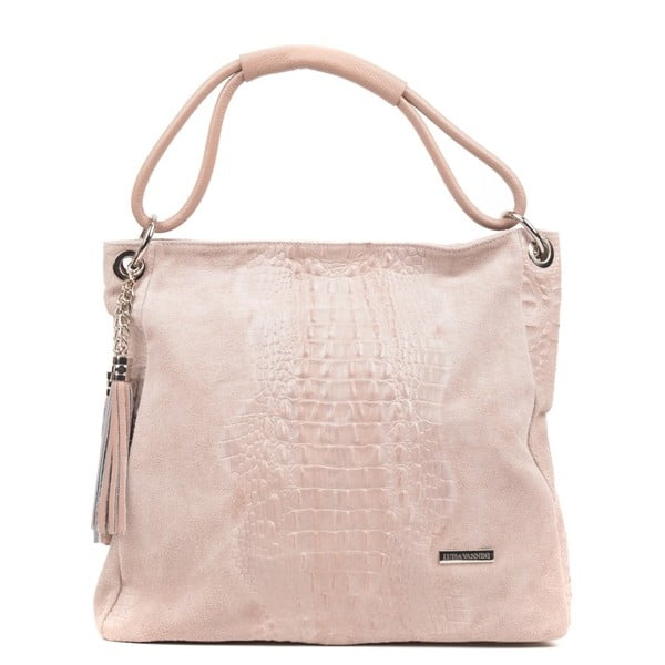 Luisa Vannini Zunna ružičasta kožna torbica