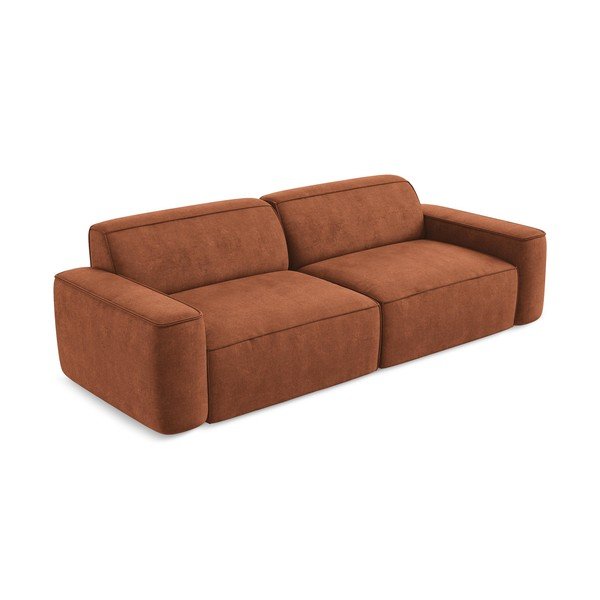 Sofa od šenila boja terakote 244 cm Omao – Makamii-image-2