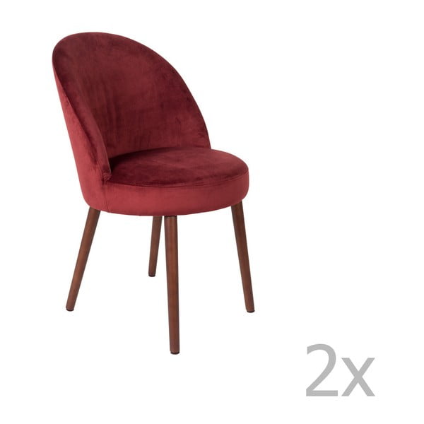 Set od 2 crvene stolice Dutchbone Barbara