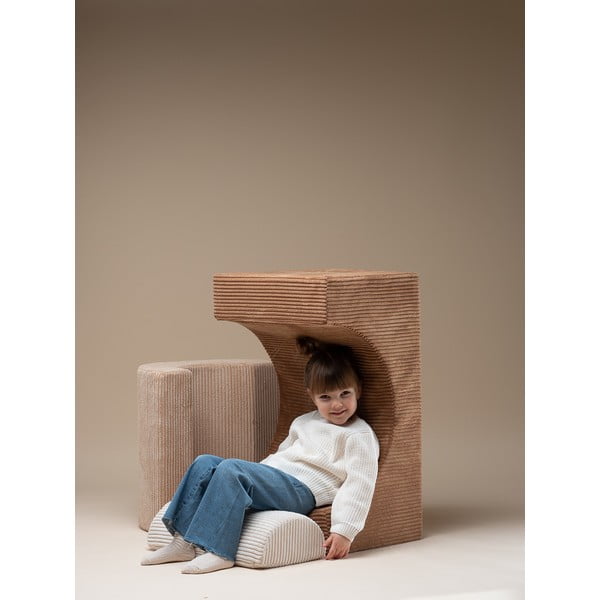 Smeđi set mekanih igrački od pjene od samta 75x49x37 cm Rainbow Montessori – Wigiwama-image-4