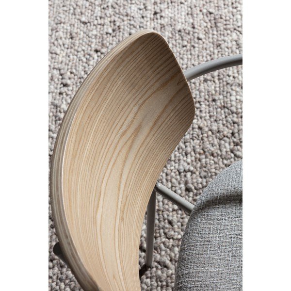 Svijetlo sive/u prirodnoj boji podstavljene blagovaonske stolice u setu s naslonima za ruke Nour – MOME-image-2