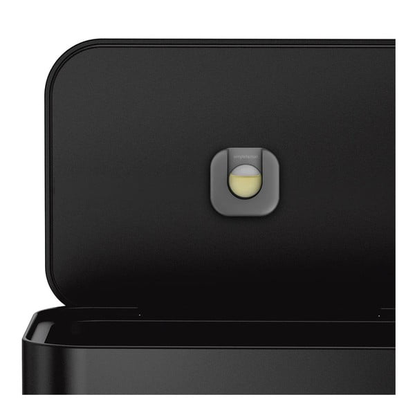 Mat crna željezna kanta za smeće s pedalom 55 l – simplehuman-image-4