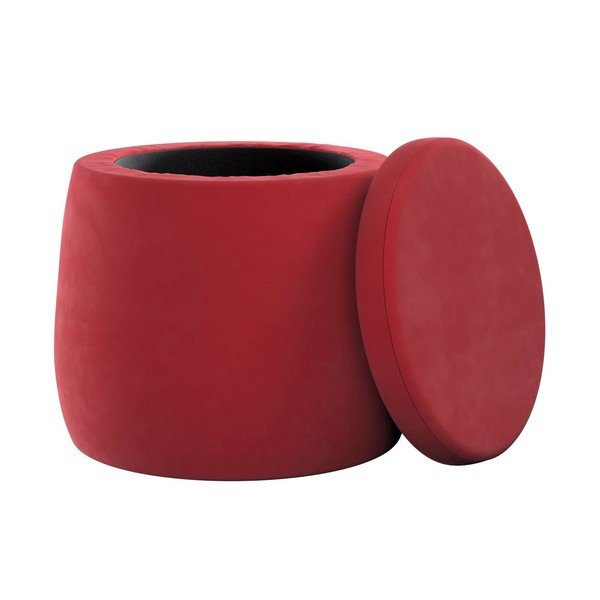 Crveni baršunast dječji tabure Posh Velvet – Yellow Tipi-image-1