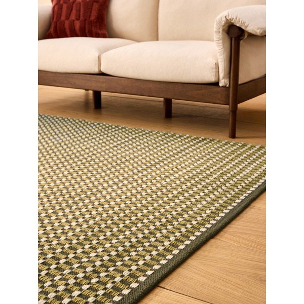 Kaki zeleni ručno rađen tepih od mješavine vune 200x290 cm Ember – MADE-image-2