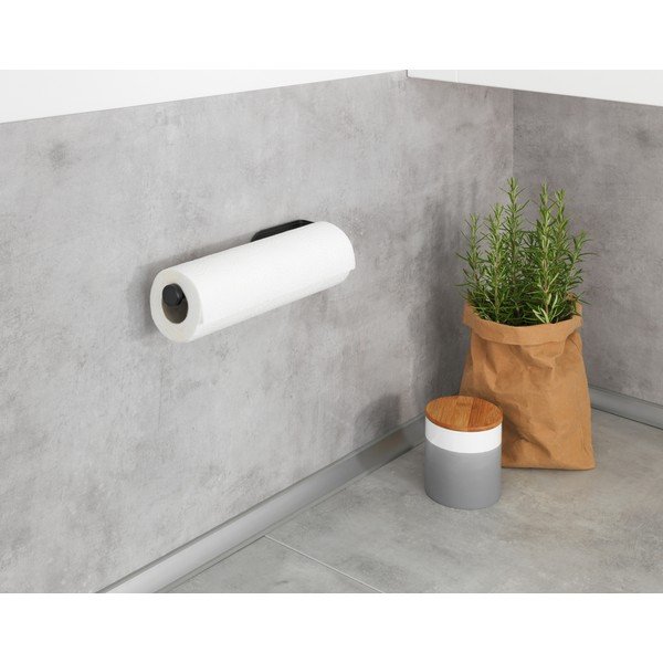 Crni zidni držač za kuhinjske krpe Wenko Nio-image-1