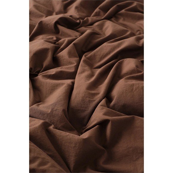 Smeđa posteljina za krevet za jednu osobu od organskog pamuka 150x200 cm Juliette – Ellos Home-image-2