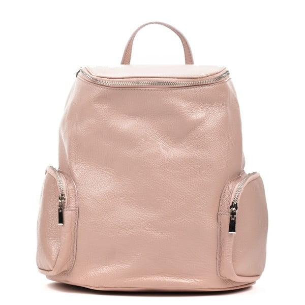 Luisa Vannini Kuhma ružičasti kožni ruksak