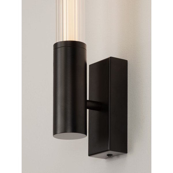 Mat crna metalna LED zidna lampa Nold – Nova Luce-image-2