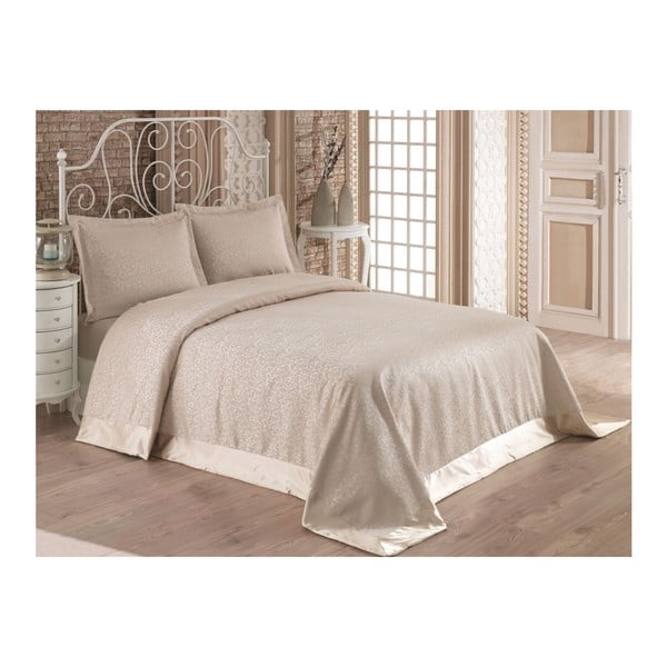 Set od 2 pamučne jastučnice i prekrivač za bračni krevet Santana, 240 x 260 cm