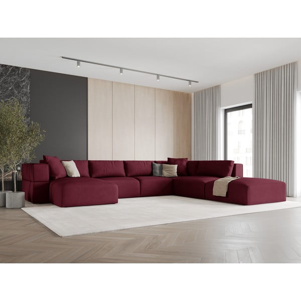 Bordo kutna garnitura (s desnim kutom/u obliku slova "U") Esther – Milo Casa-image-1