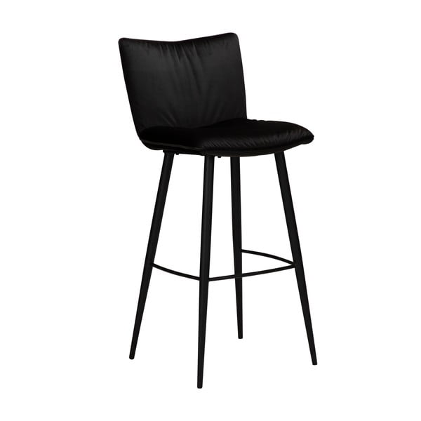 Crna baršunasta barska stolica DAN-FORM Denmark Join, visina 93 cm