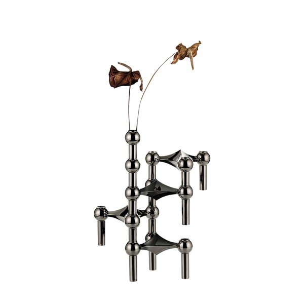 Sjajno crna metalna vaza (visina 10 cm) Nagel – STOFF Nagel-image-4