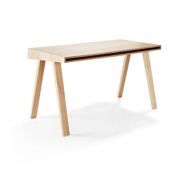 Radni stol od jasenovog drveta EMKO 4.9, 140 x 70 cm-image-2