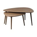 Smeđi stolići za kavu u setu 2 kom u dekoru hrasta 70x100 cm Adda – Unique Furniture