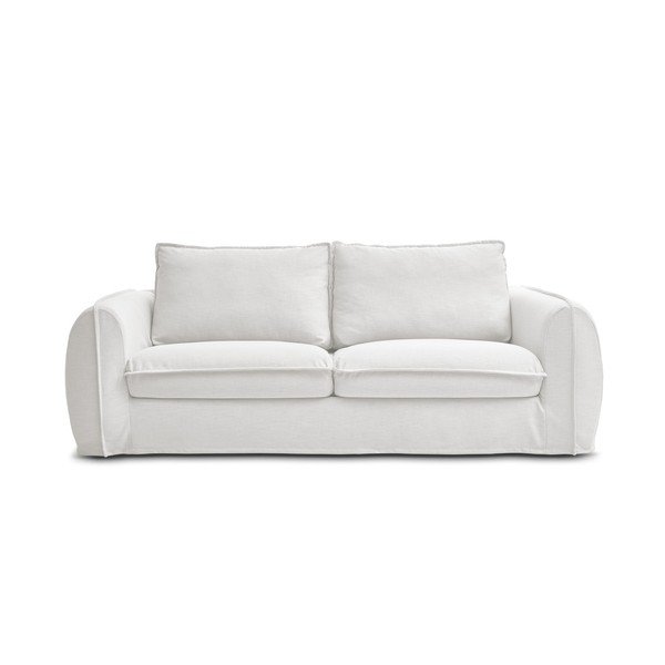 Bijela sofa za spavanje/sklopiva 236 cm Archimede – Bobochic Paris