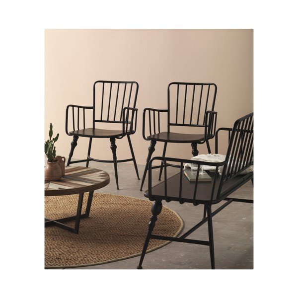 Crna metalna klupa Geese Gap-image-2