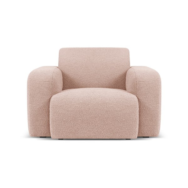 Ružičasta fotelja od bouclé tkanine Molino – Micadoni Home