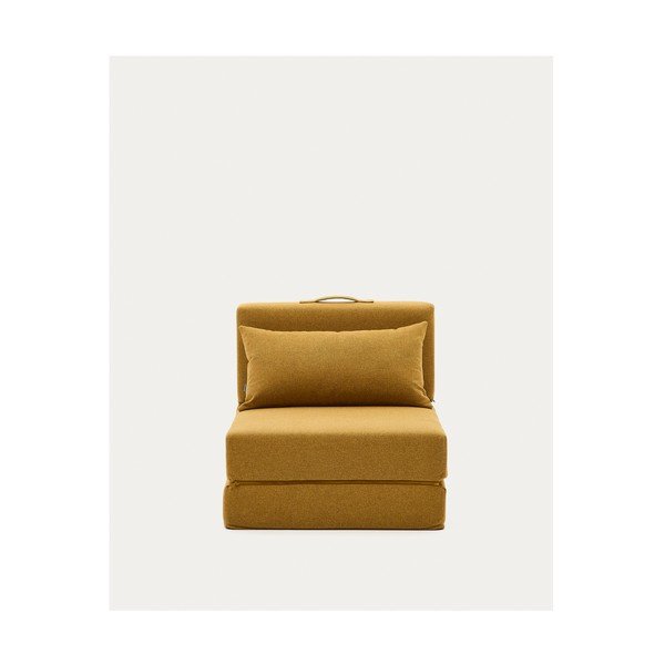 Senf žuta fotelja na rasklapanje Arty – Kave Home-image-2