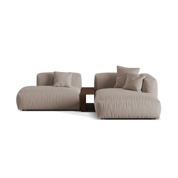 Bež kutna garnitura (s desnim kutom) Martina – Micadoni Home