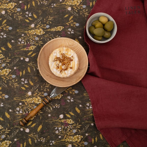 Lanena kuhinjska krpa 45x65 cm Marsala – Linen Tales-image-3