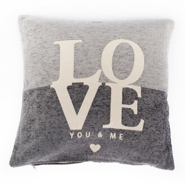 Siva Dakls Love navlaka za jastuk, 40 x 40 cm