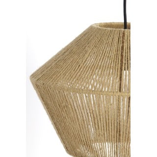 Svijetlo zelena viseća svjetiljka sa sjenilom od jute ø 40 cm Fugia – Light & Living