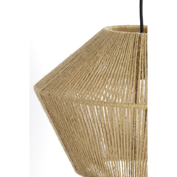 Svijetlo zelena viseća svjetiljka sa sjenilom od jute ø 40 cm Fugia – Light & Living-image-1