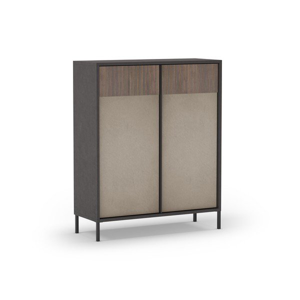 Antracitno sivi/svjetlo smeđi ormarić 106x130 cm Amalia – Marckeric-image-3