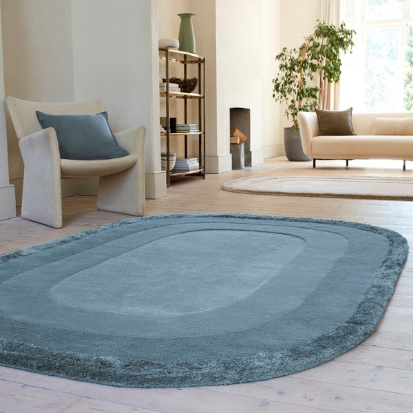 Plavi ručno rađen tepih od mješavine vune 200x290 cm Halo – Asiatic Carpets-image-1