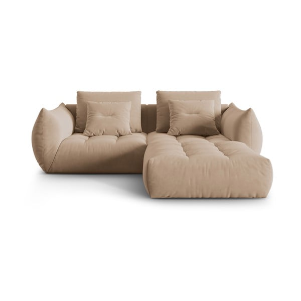 Bež kutna garnitura od bouclé tkanine (promjenjiva) Bloom – Micadoni Home