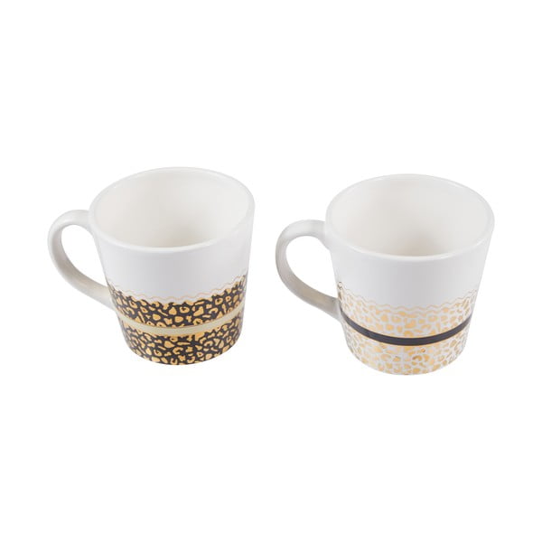Bijele/u zlatnoj boji šalice u setu 2 kom od kamenine 300 ml London – Premier Housewares-image-3