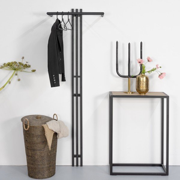 Crna metalna zidna vješalica 65 cm Senza – Spinder Design-image-1