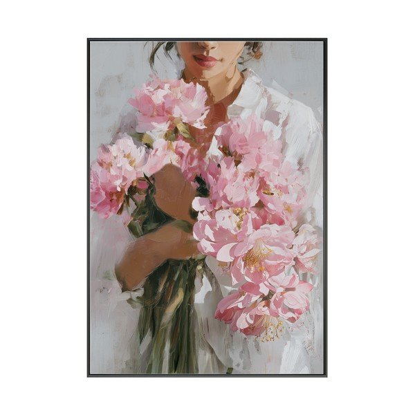Tiskana slika s okvirom/na platnu 70x100 cm Floral Embrace – Styler