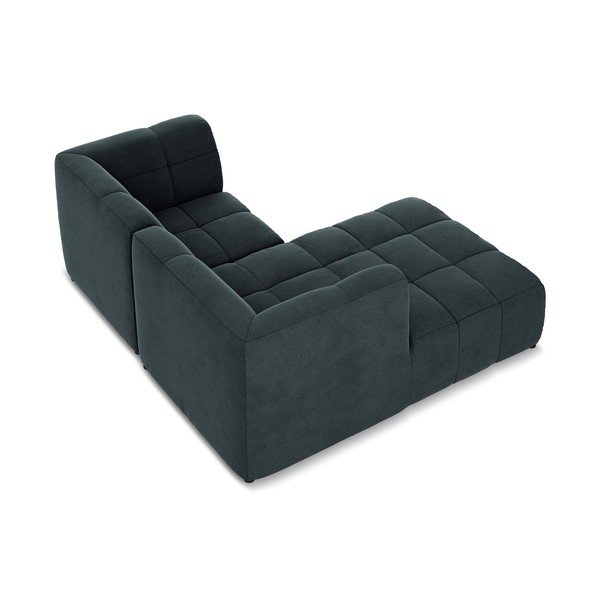 Plava baršunasti kutna garnitura (s lijevim kutom/s ležaljkom) Aloha – Makamii-image-4