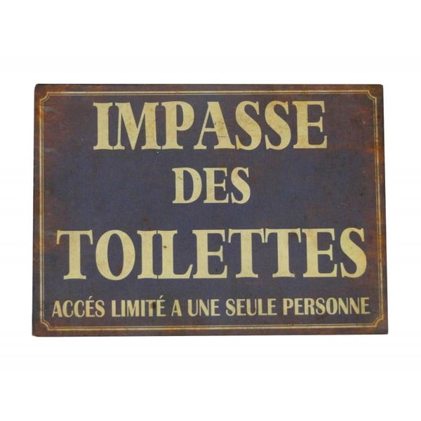 Ukrasni znak 21x15 cm Impasse Des Toilettes – Antic Line