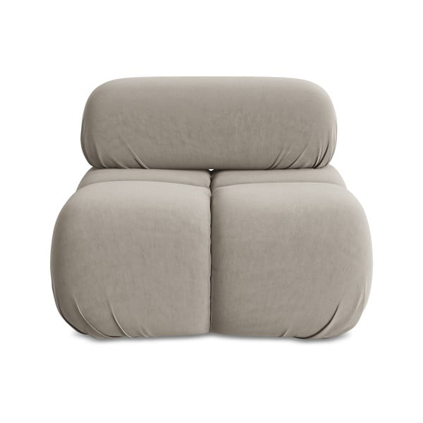 Bež baršunasti modularna sjedeća garnitura Lokua – Makamii