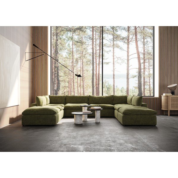 Zelena kutna garnitura (u obliku slova "U") Moonlight – Furninova -image-1