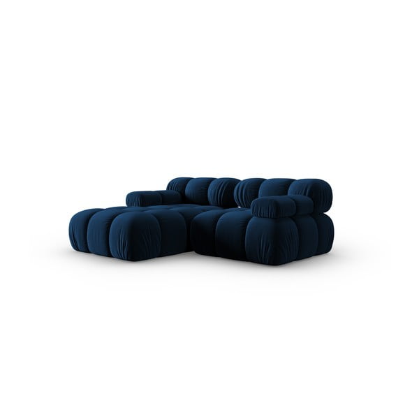 Plava baršunasta sofa 191 cm Bellis – Micadoni Home-image-3