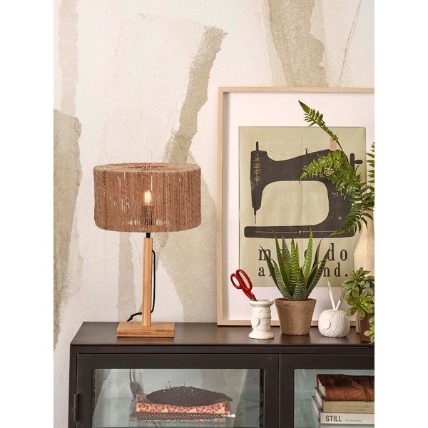 Stolna lampa u prirodnoj boji sa sjenilom od jute (visina 37 cm) Iguazu – Good&Mojo-image-1