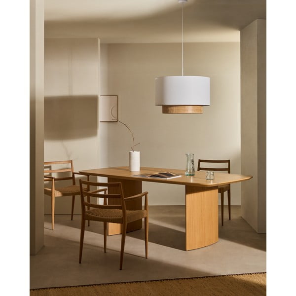 Blagovaonska stolica od punog hrasta u prirodnoj boji Fondes – Kave Home-image-1